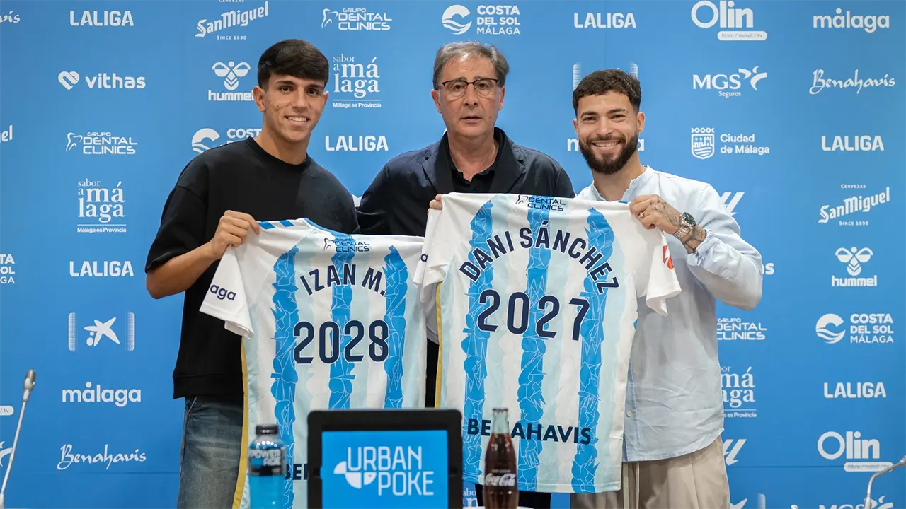Málaga CF Izan Merino Loren Juarros Dani Sánchez