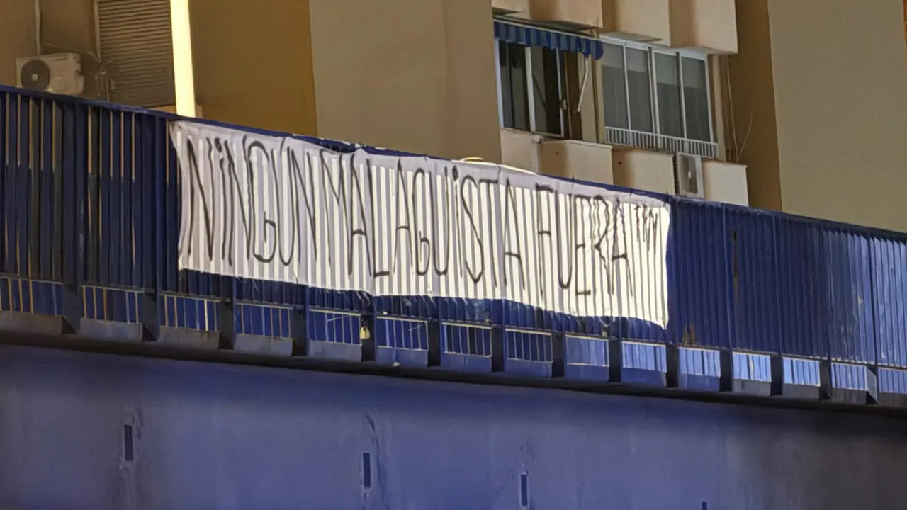 Málaga CF Pancarta malaguistas